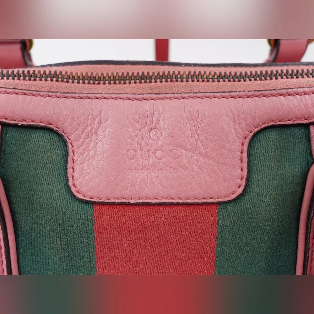 Gucci Pink and Beige Tote Bag - Picture 2 of 16